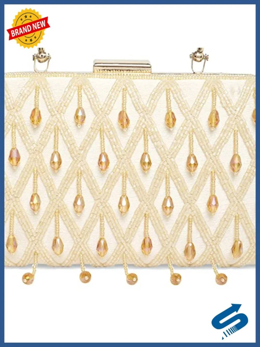 Handmade Evening Sling Clutch for Bridal Party Faux Leather Purse